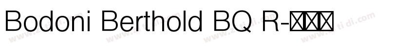 Bodoni Berthold BQ R字体转换